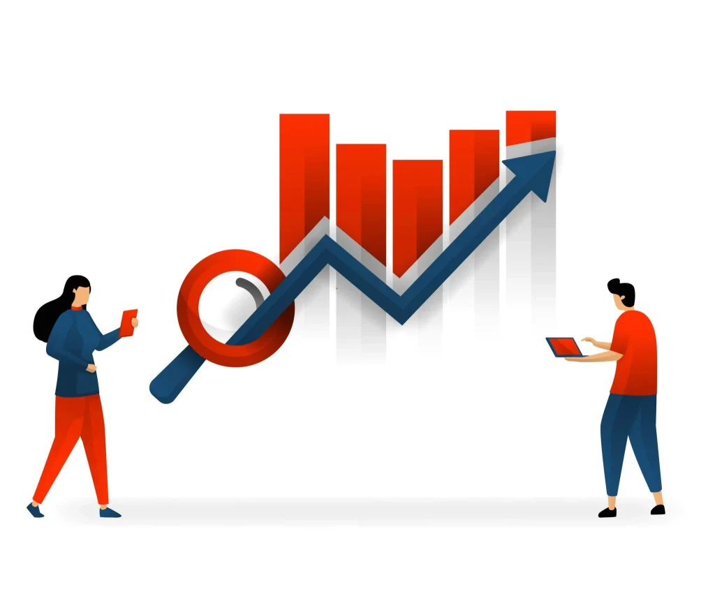Business growth through SEO services and higher Google rankings.